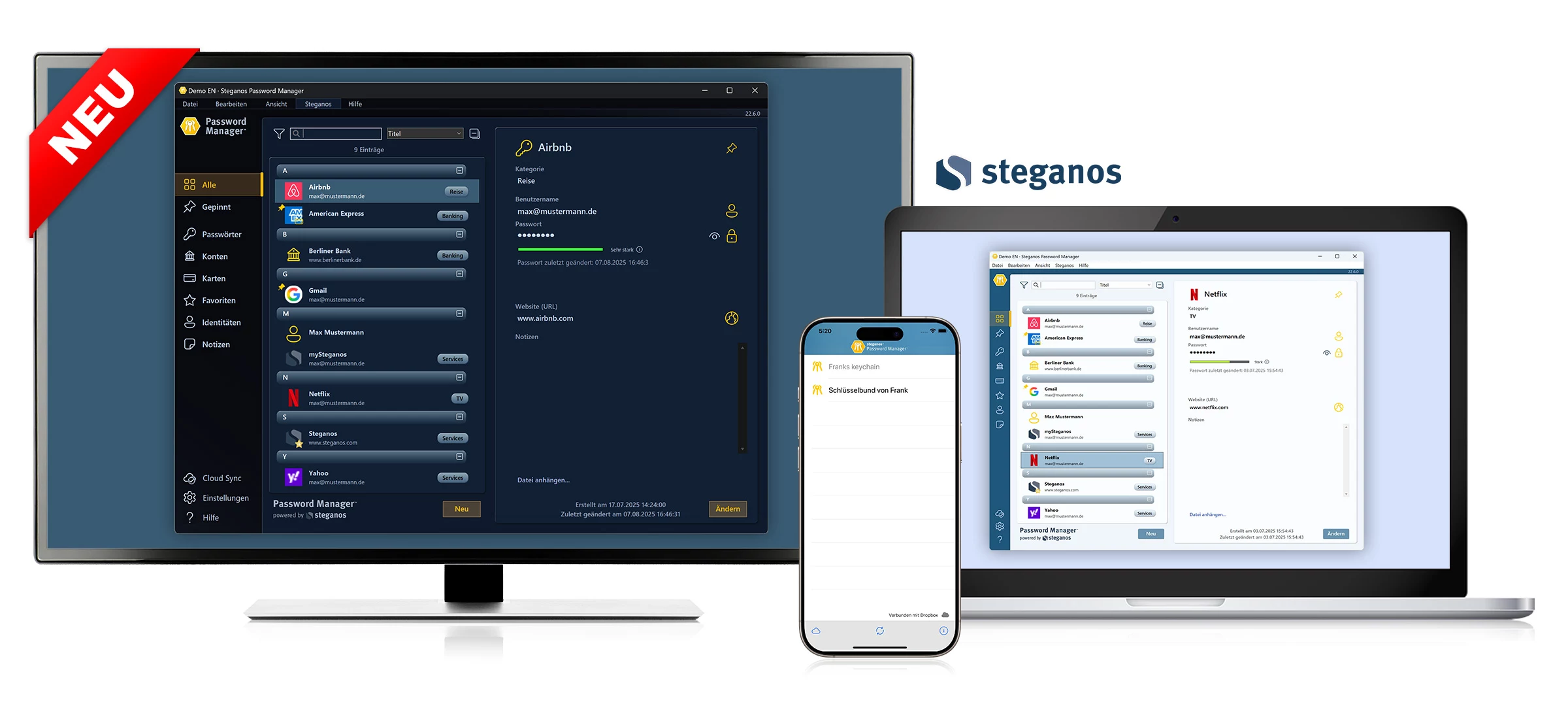 Steganos Passwort-Manager für mehr Sicherheit